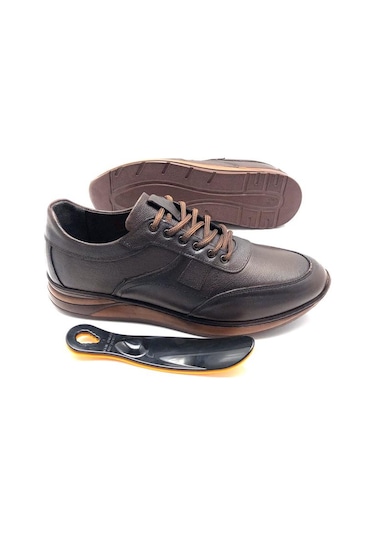 Umut Büyük Numara Hakiki Deri Ortopedik Kahve Erkek Ayakkabı Kahverengi