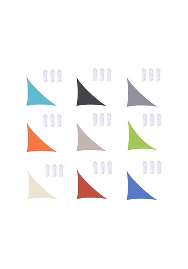 Wondernest Üçgen Açık Bahçe Güneşlik Yelken, Su Geçirmez Anti-uv Gölgelik Gri 4x4x5.7m Gri