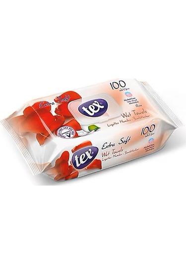 Tex Islak Mendili Temizlik Hijyenik Temizleme Antibakteriyel Gül