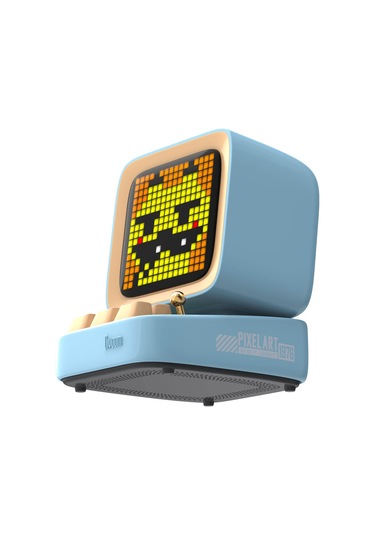 Divoom Ditoo-Mic Mavi Karaoke Mikrofonlu Piksel LED Ekranlı Uygulama Kontrollü Akıllı Bluetooth Hoparlör