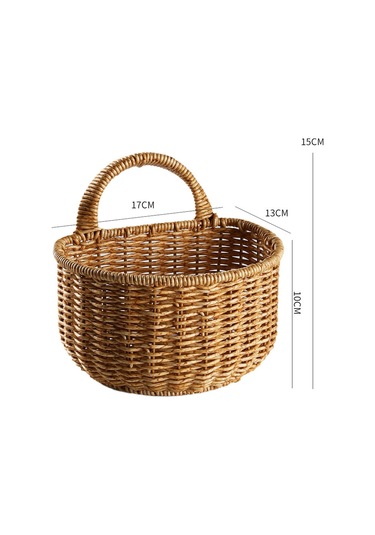 Suntek Magideal Duvar Asılı Sepetler Çiftlik Evi Banyo Ev 17cmx15cm Kahverengi