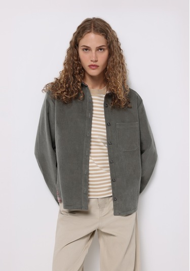 Colins Regular Fit Shirt Neck Düz Kadın Yeşil Uzun Kol Gömlek Cl1076672 Q1.v2 Sag Sage Colins Regular Fit Shirt Neck Düz Kadın Yeşil Uzun Kol Gömlek Cl1076672 Q1.v2 Sag Sage