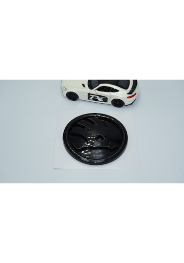 Dk Tuning Skoda Ön Kaput 9cm Yeni Nesil Parlak Siyah Logo Amblem