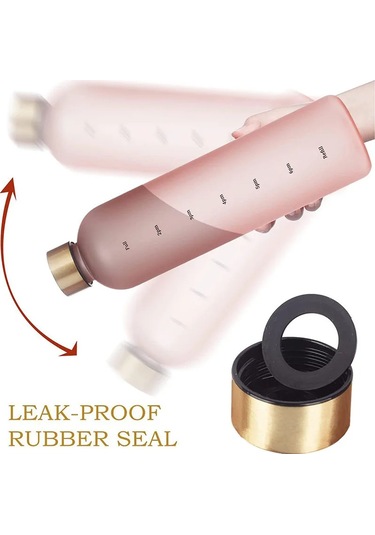 1000ml Su Şişesi Spor Su Bardağı Pp Monokrom Spor Su Isıtıcısı Çok Renkli