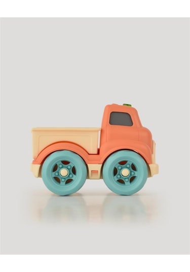 Let's Be Child Sesli Ve Işıklı Minik Pikap 31016 Turuncu - Bej Kasalı, Çocuklar İçin Oyuncak Pikap