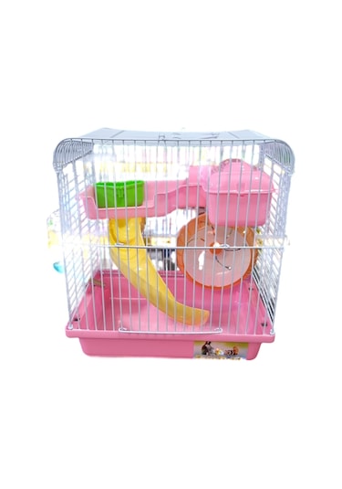 Gonzales Uyumlu Hamster Kafesi Pembe 23 x 17 x 18 CM