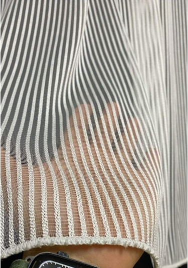 Baran Zara Kalın Çizgili Armür Tül Perde / Ölçünüze Özel Dikim