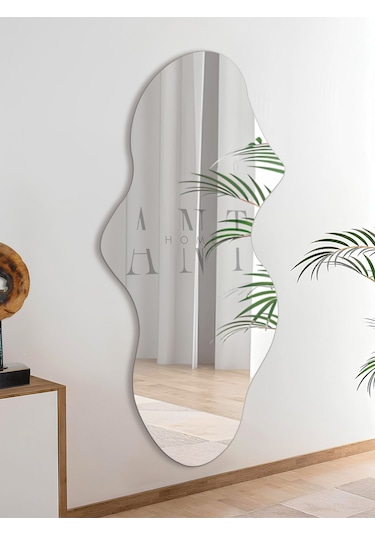 Asimetrik Ayna, Dekoatif Ayna, Big Size 100cm X 50cm 1.sınıf Rodajlı Şişecam Marka Ayna Holl Aynası 100 X 50 Gümüş