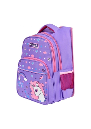 Waddell Kız Çocuk Mor Unicorn İlkokul Sırt Çantası ve Beslenme