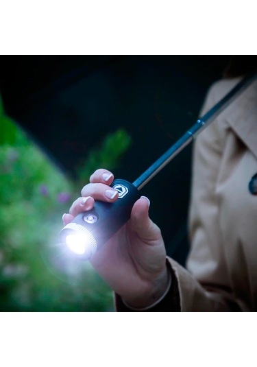 Sıçrama Önleyici Tasarıma Ve Led Aydınlatmaya Sahip Akıllı Şemsiye Diğer