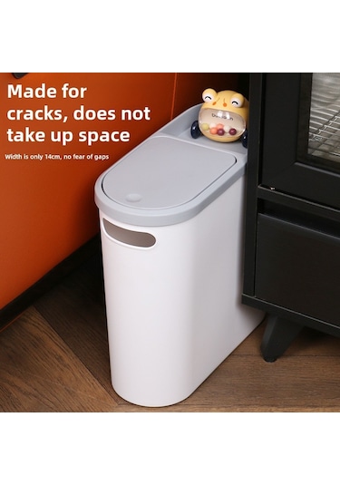 Teltree Ev Çöp Kutusu Mutfak/banyo İçin, Basma Kapaklı, Boşluk Tasarımı, Kaliteli Plastik, Büyük Kapasite, Mavi 9219 Diğer