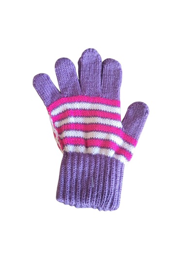 Kız Çocuk Eldiven Mor 4-8 Yaş Mor