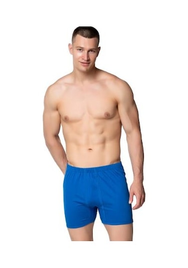 12 Li Paket Cihan Yıldız Erkek Renkli Paçalı Arjantin Külot Mavi