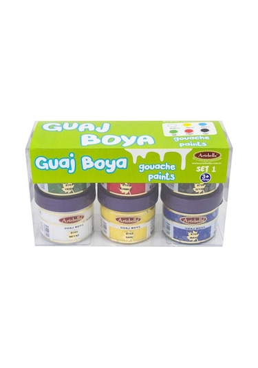 Artebella Guaj Boya 6'lı Set 50ml Abs70050 Çok Renkli