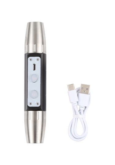 Sones S-88 Usb Şarjlı Çift Kafa Dörtlü Işık Kaynağı Yeşim Tanımlama El Feneri Çok Renkli