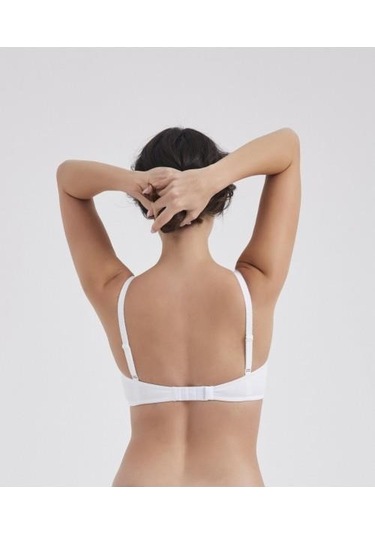 Moonlight 2135 Beyaz Pamuklu Balensiz Sütyen Beyaz