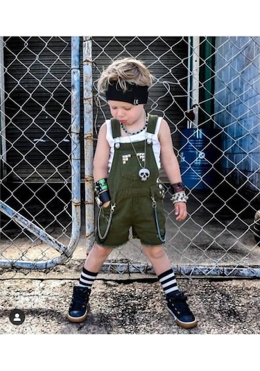 Quzucuk Kids Çocuk Yeşil Solopet Takım Yeşil