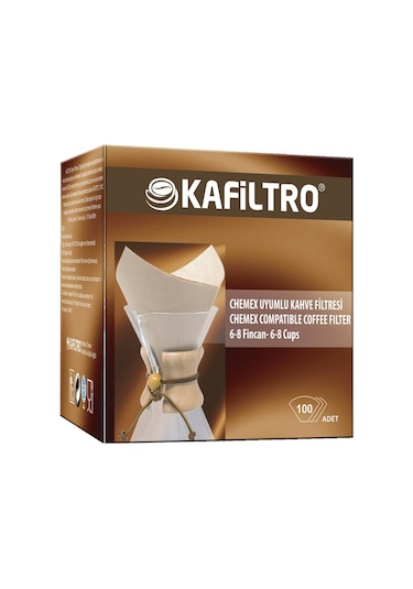 Kafiltro Chemex Uyumlu Kağıt Filtre 6-8 Fincan 100 Adet