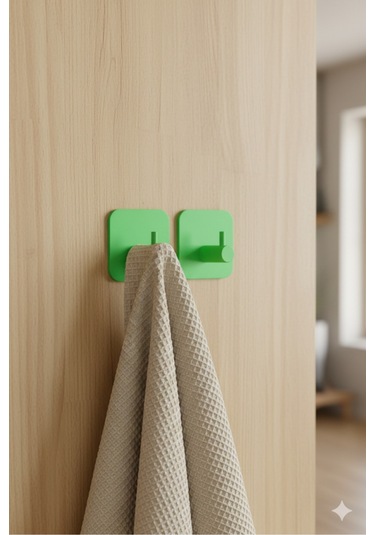 2 Li Askılık Kapı Arkası, Duvara Monte, Dayanıklı Malzeme, Turuncu 51 Turuncu