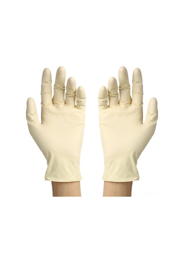 Suofeng 100 Adet Tek Kullandım At Gantsi: Lateks, Steril, Tozsuz, Esnek, Bez Renkli, Kirleticiyi Engeller, Nemli Durumlarda Tutuşu İyidir Bej