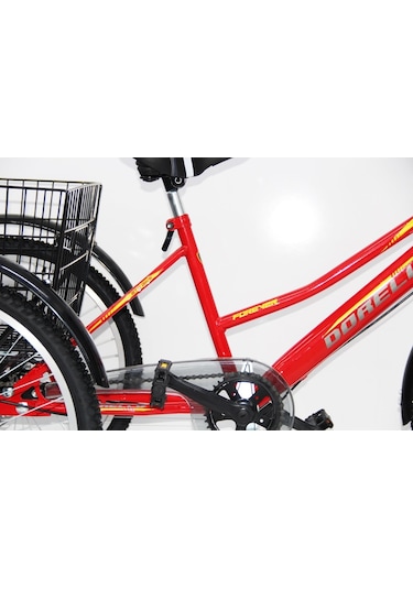 Dorello Cargo Bisikleti  3 Tekerlek Bisiklet Kırmızı - Sarı