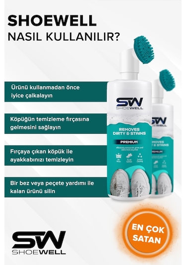 Shoewell Susuz Ayakkabı Temizleme Köpüğü 150 ML Beyaz