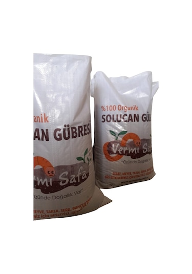 %100 Organik Vermisafa Katı Solucan Gübresi 20 KG Lamine Çuvallı