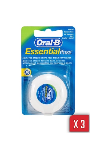 Oral-B Essential Floss Naneli ve Mumlu Diş İpi 50 M x 3 Adet