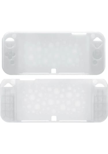 Nintendo Switch Oled El Destekli Grip Tasarımlı Koruyucu Silikon Kılıf Beyaz