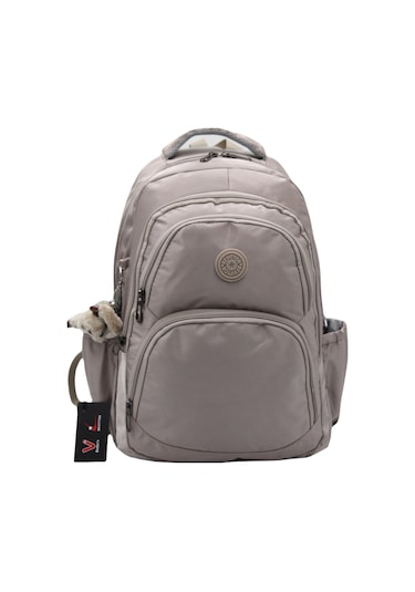 Özel Su İtici Kumaş Vizon Unisex Okul Çantası 34600