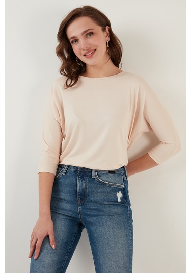 Lela Bisiklet Yaka Truvakar Kol Bayan Bluz 5861416Y Taş