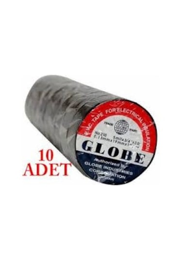 Globe Siyah İzole Bant 50 Adet 5 Paket Elektrik Bantı