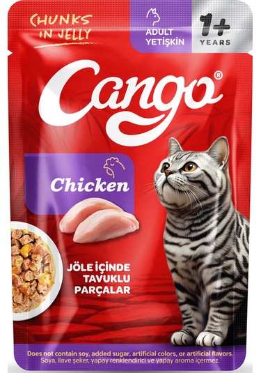 Cango Yaş Yetişkin Kedi Maması Tavuk Etli 80 Gr