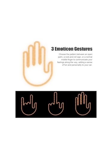 Yaozixa Kollektif Taşıt Işığı: Uzaktan Kumandalı, Jest Kontrollü, Önleme Ve Teşekkür İletişim Aracı, Turuncu Led, Kolay Kurulum, Kadın Modeli