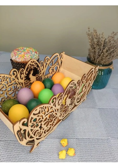 Woodiks Ekmek Kutusu, Şekerlik - "zaychik" 155221113 Bej Açık