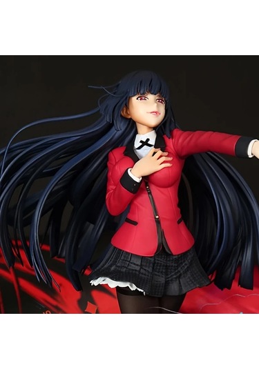 Maxaccess Anime Figürü Pvc Masaüstü Heykeli Değiştirilebilir Yüzler Kırmızı Siyah