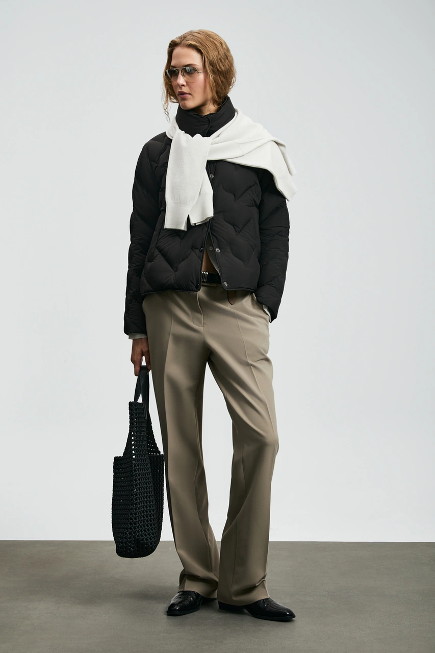 Lufian Desert Kaz Tüyü Kadın Mont Siyah Siyah 122120043100100 Siyah