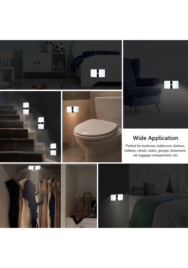 Pazly H25331 Pil İşletilen Led Motion Sensörlü Gece Lambası Akülü Asılı Beyaz Diğer