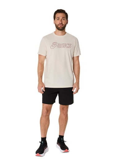 Asics Asıcs Logo Ss Tee Erkek Krem Kısa Kollu Tshirt 2031e188-201 Krem