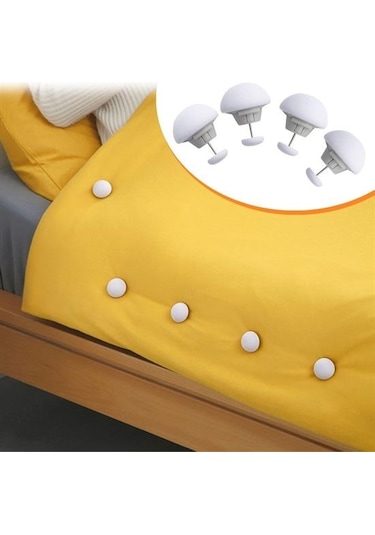 Hobibahçem 4 Adet Mantar Model Yorgan Kılıfı Ve Çarşaf Tutucu Sabitleyici