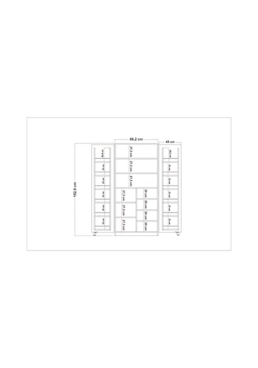 Evistro 2 Kapaklı 90 Derece Açılır Kapak Çok Amaçlı Mutfak Dolabı Beyaz