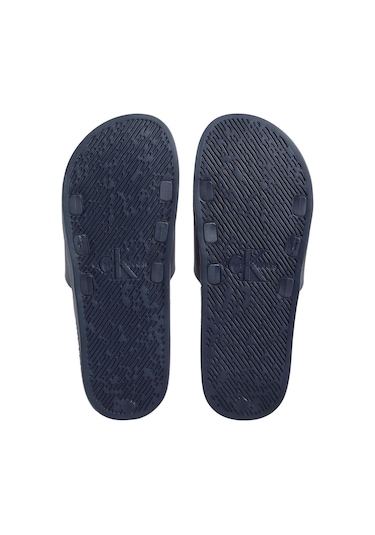 Slide Rubber Neopren Monologo Slide Lacivert Erkek Terlik-7180 Lacivert