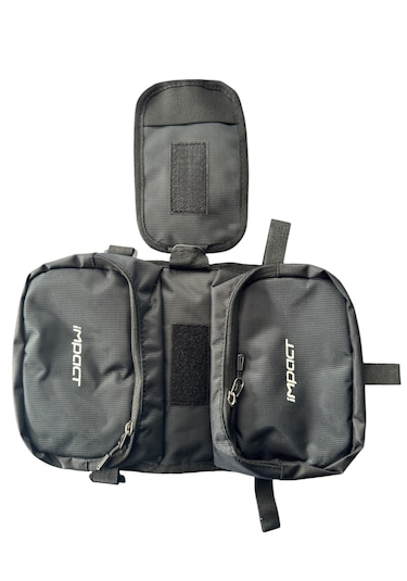 Impact Kambal Telefon Bölmeli Bisiklet Kadro Üstü Çanta Siyah