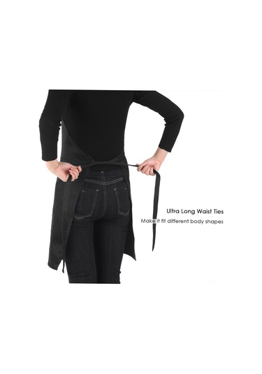 Moveevo "esonmus Unisex Önlük - Ayarlanabilir Boyun Askılı, 2 Cep, Mutfak Ve Servis İçin" Siyah