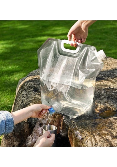 Mavi 5/10l Katlanabilir Kamp Depolama Su Şişesi Katlanabilir Çanta Taşıyıcı Konteyner 10l-a Mavi