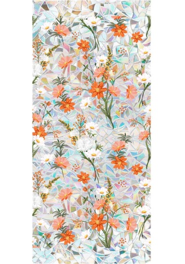 Suntek Gizlilik Pencere Filmi Çiçekli Lekeli Yapışkan Statik