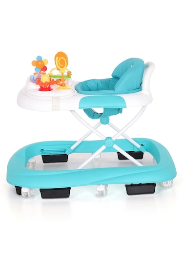 Duux Plano Oyuncaklı Müzikli 3 Kademeli Örümcek Bebek Yürüteci Turkuaz
