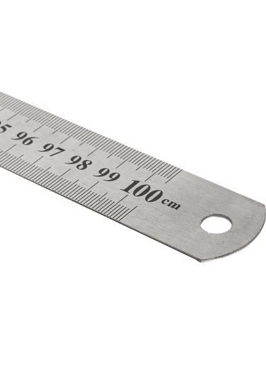 Paslanmaz Çelik Cetvel Ön Yüzü Cm / Arka Yüzü İnch 100cm 100 M