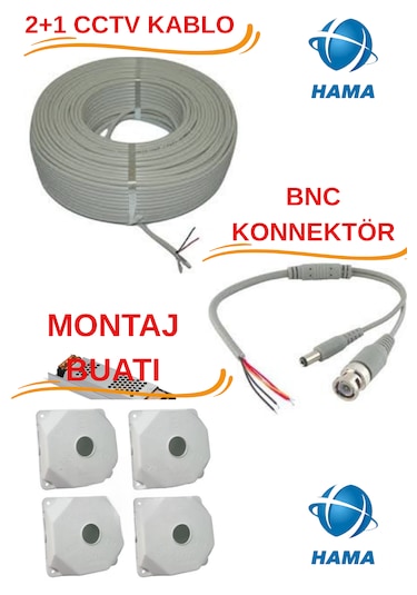 SNRELK HAMA 5 mp Lens 4 Kamera 320 gb 1080p Gece RENKLİ Su Geçirmez Güvenlik kamerası set