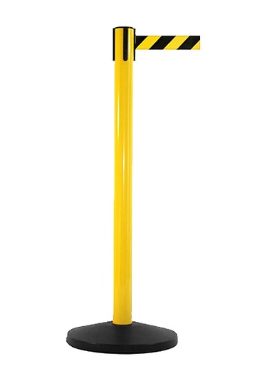 Şerit Bariyer Sistemleri Ayaklı Yönlendirme Bariyeri Güvenlik Şerit Bariyer - Sarı Boyalı Çift Renkli Şerit